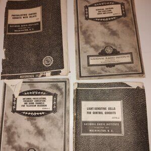 Four 1940's National Radio Institue Pamphlets-Poor Flaws AS IS